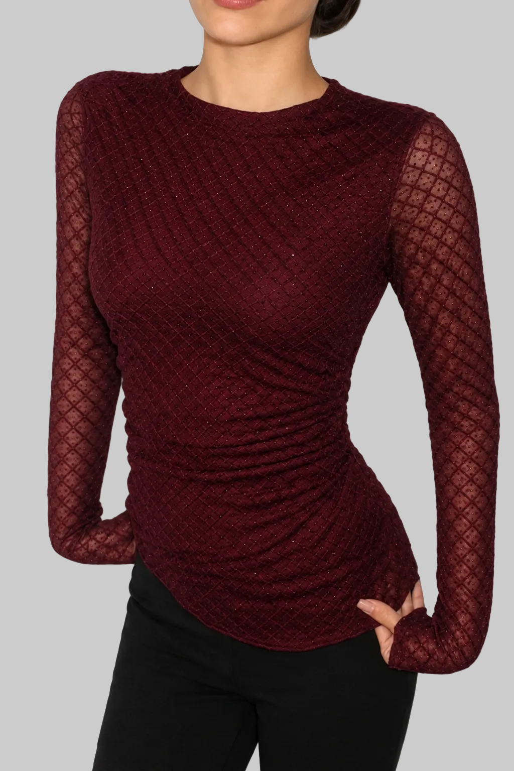 Mermaid Net Long Sleeve Top