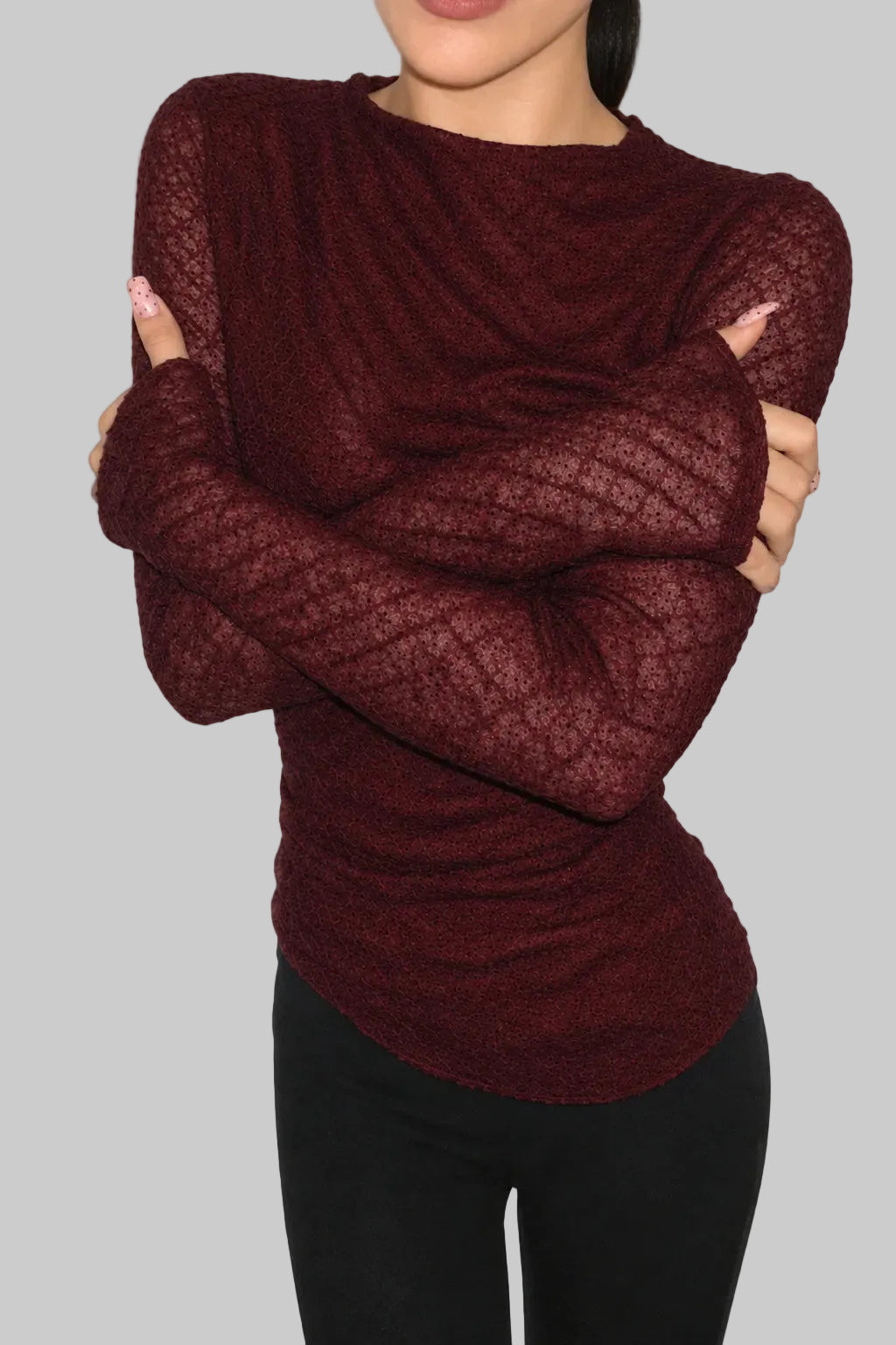 Mermaid Net Long Sleeve Top