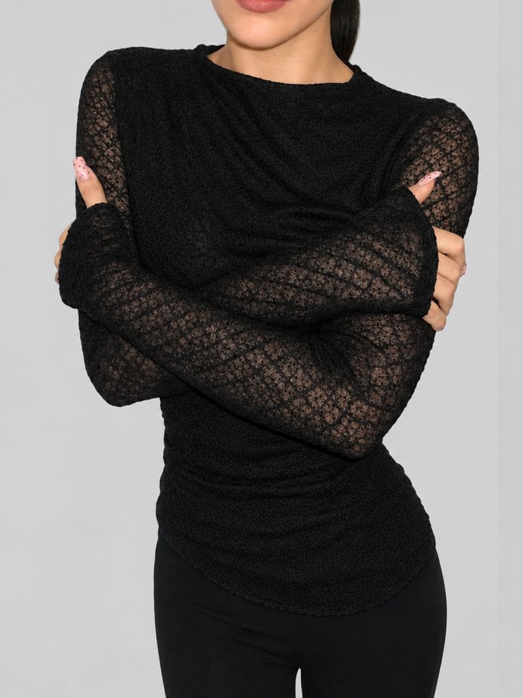 Mermaid Net Long Sleeve Top