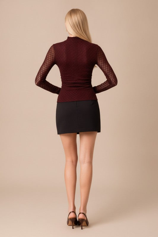 Mermaid Net Long Sleeve Top