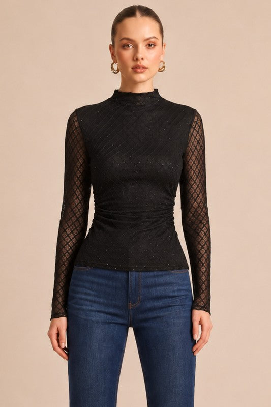 Mermaid Net Long Sleeve Top